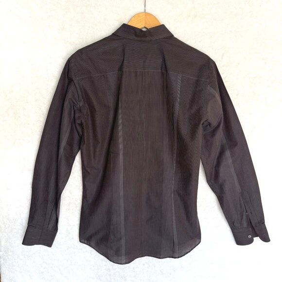 16.5/42 Dolce & Gabbana Mens Black pin stripe Button-Up Dress Shirt Martini Fit - Picture 4 of 7